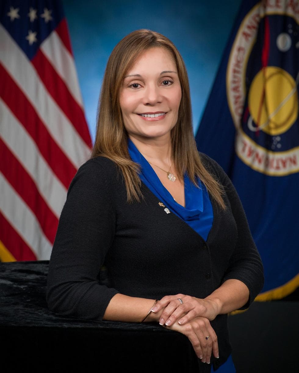 Evelyn Miralles, NASA principal engineer, in the Virtual Reality Laboratory.