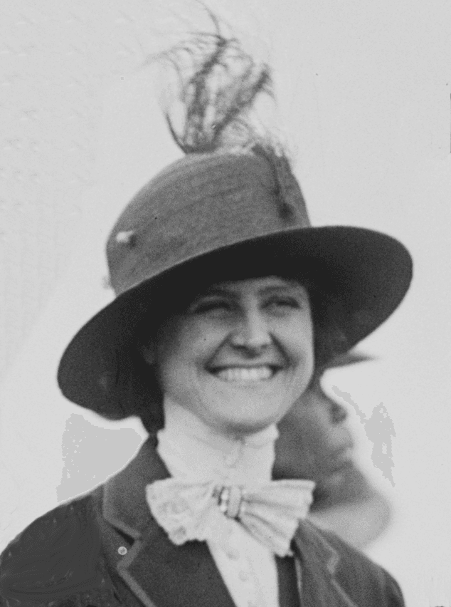 Portrait photograph of Aida de Acosta (later Mrs. Oren Root).